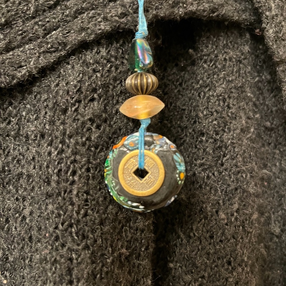 Renee Rayne Glass Trade Bead Pendant Necklace